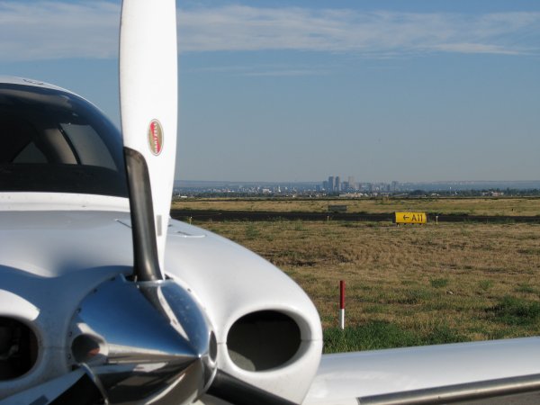 Beautiful view of Denver in the distance